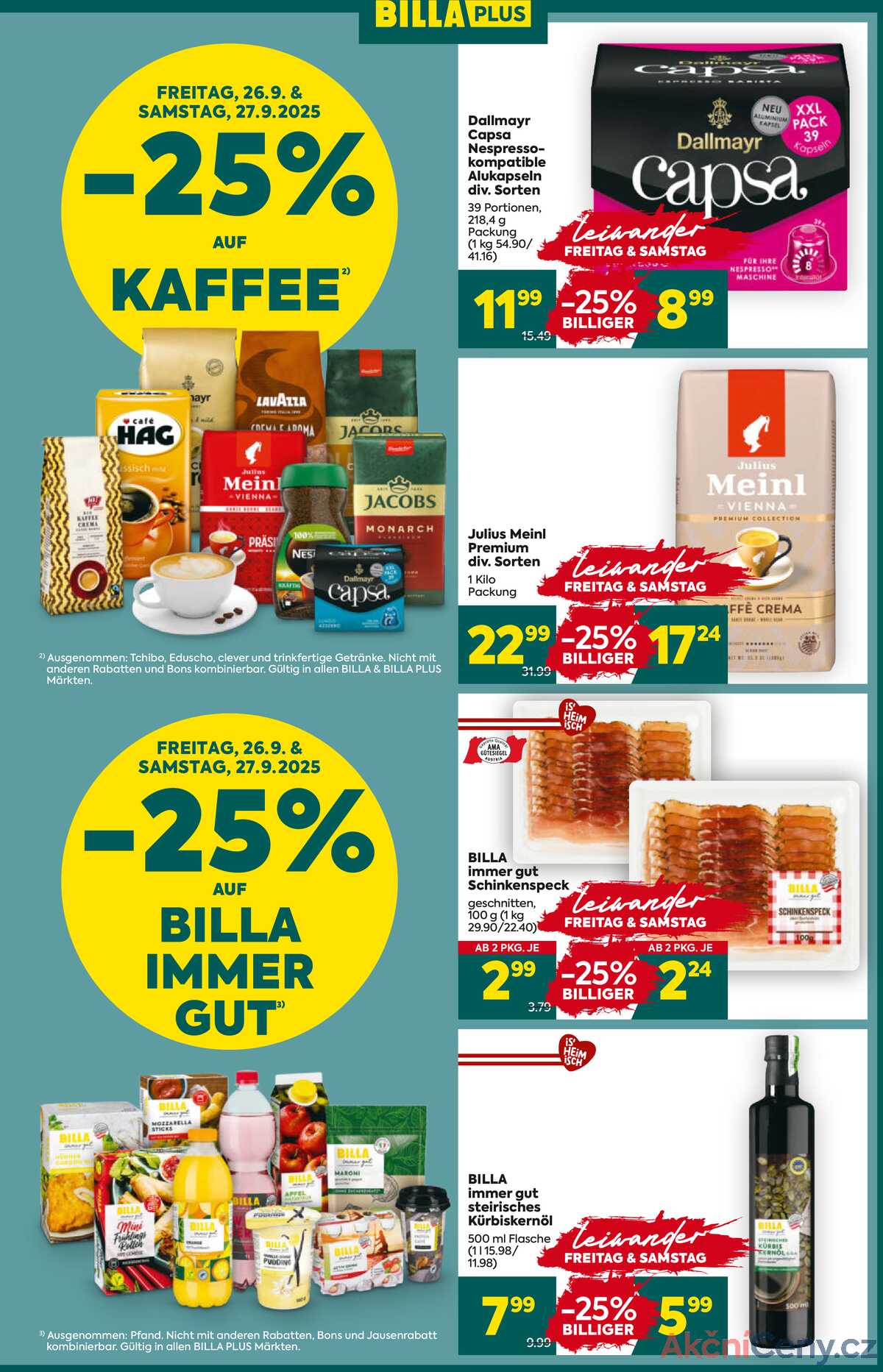 Leták BILLA Rakousko 25.9.-1.10.2025 - BILLA PLUS strana 3