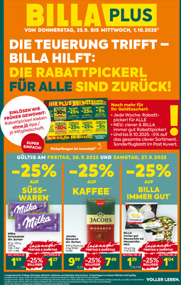 Leták BILLA Rakousko 25.9.-1.10.2025 - BILLA PLUS