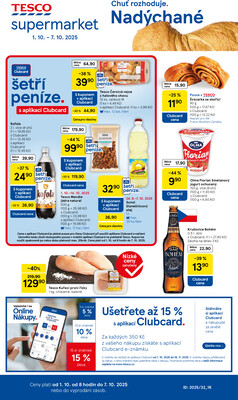 Tesco supermarkety od 1.10. do 7.10.2025