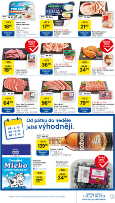Tesco supermarkety od 1.10. do 7.10.2025