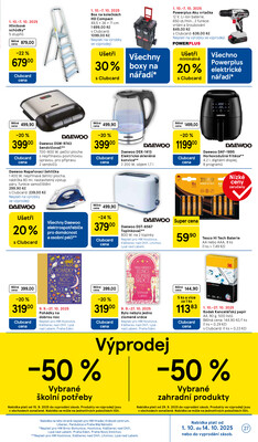 Tesco malé hypermarkety od 1.10. do 7.10.2025