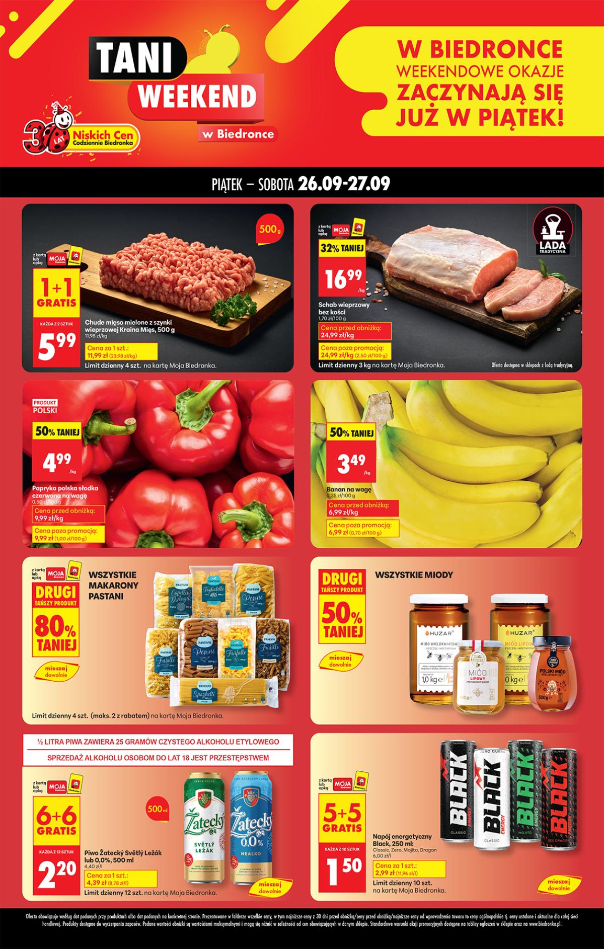 Leták Biedronka Polsko 26.9.-27.9.2025 strana 1