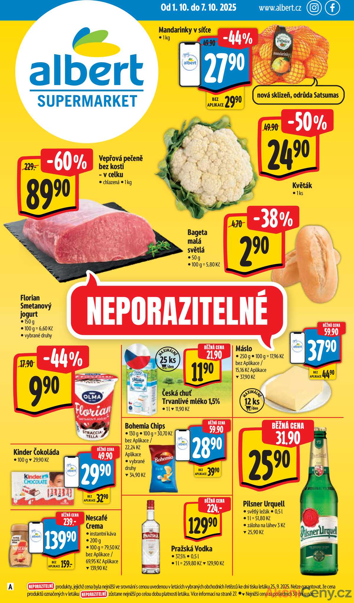 Albert Supermarket od 1.10. do 7.10.2025 strana 1