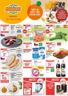 Akční leták Globus 1.10. - 7.10.2025 - Globus Chomutov
