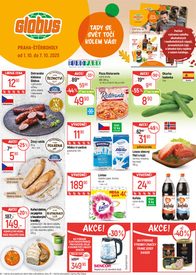 Akční leták Globus 1.10. - 7.10.2025 - Globus Praha - Štěrboholy
