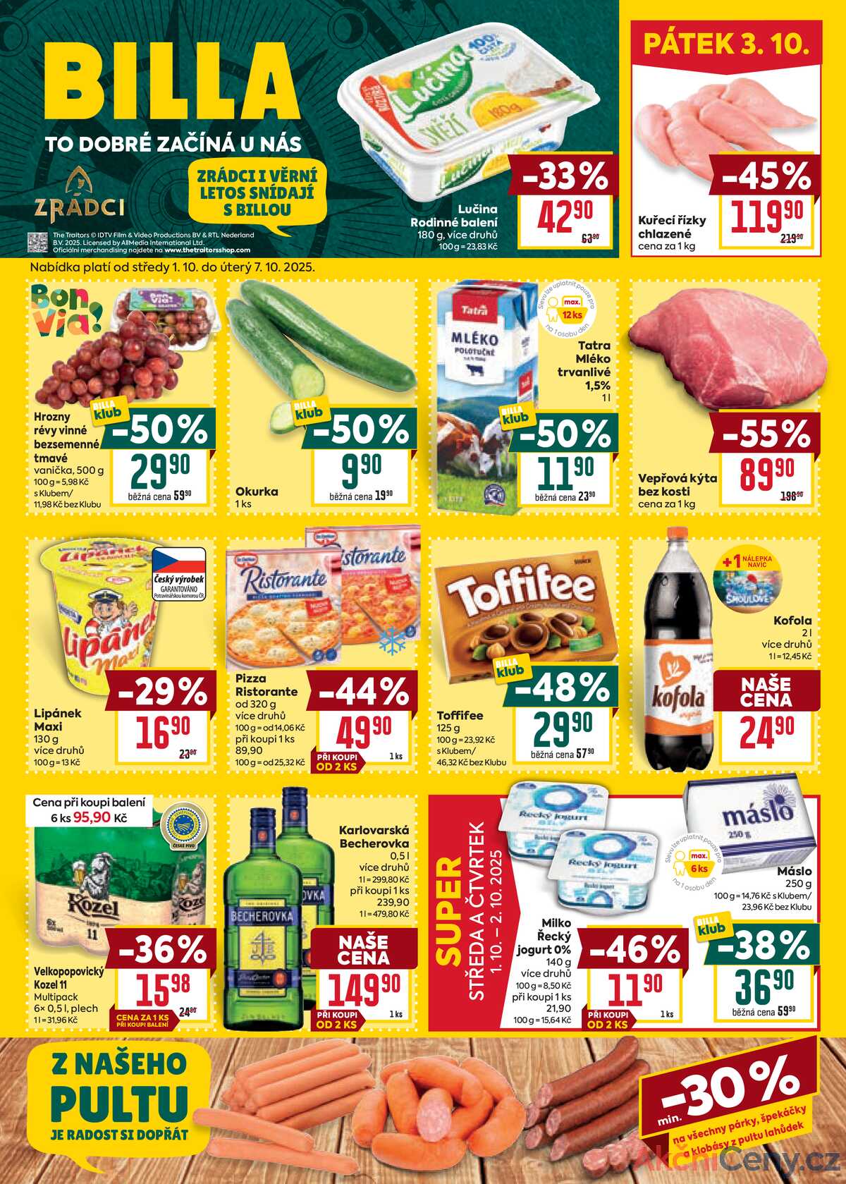 Billa malý leták od 1.10. do 7.10.2025 strana 1
