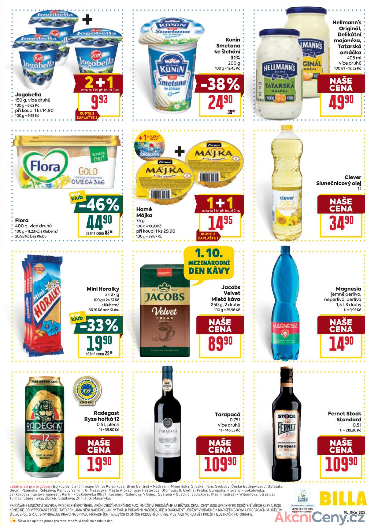 Billa malý leták od 1.10. do 7.10.2025 strana 3