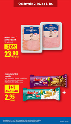 Lidl Čtvrtek od 2.10. do 5.10.2025