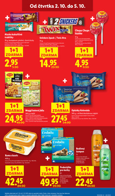Lidl Čtvrtek od 2.10. do 5.10.2025