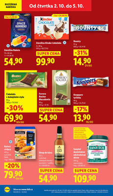 Lidl Čtvrtek od 2.10. do 5.10.2025