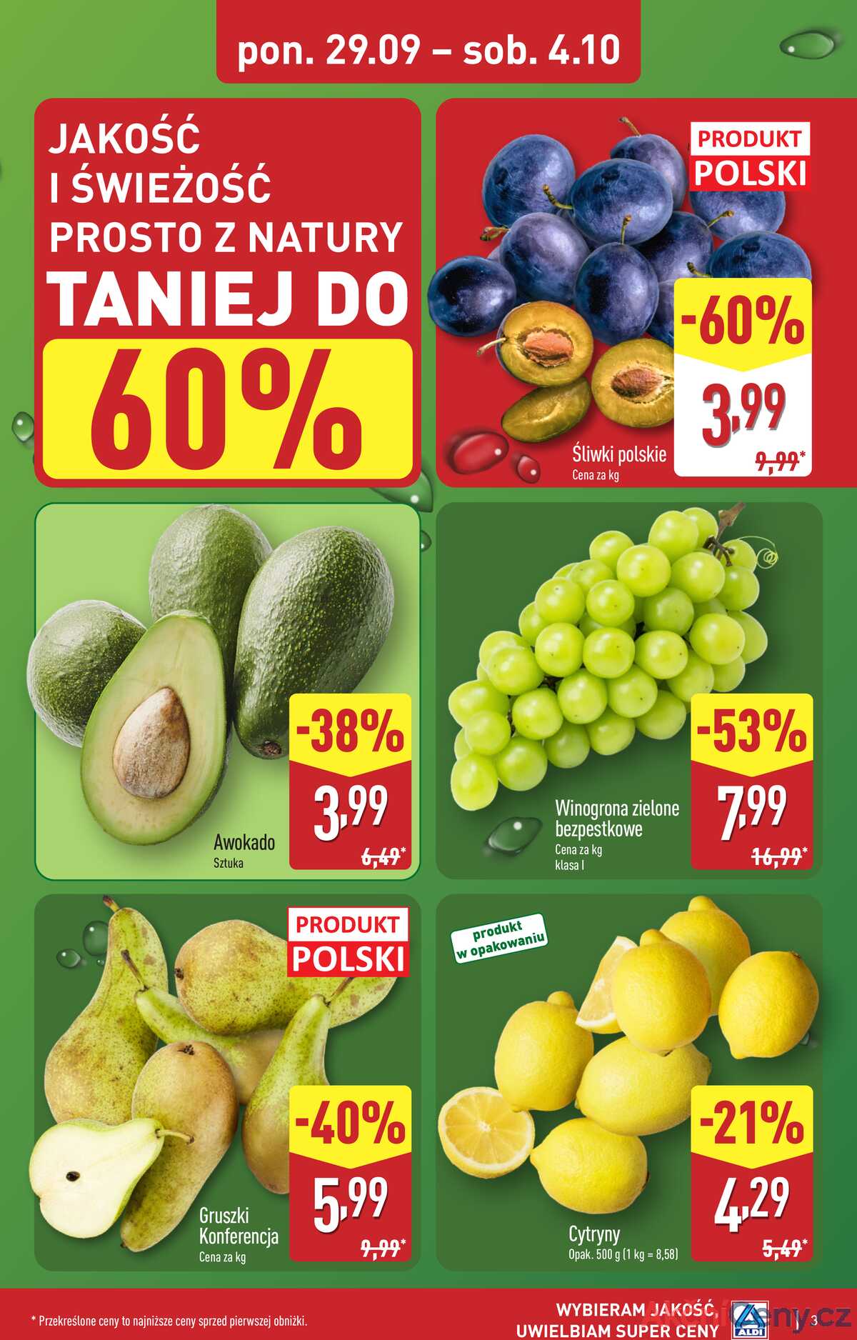 Leták Aldi Polsko 29.9.-4.10.2025 - Úplná nabídka strana 3