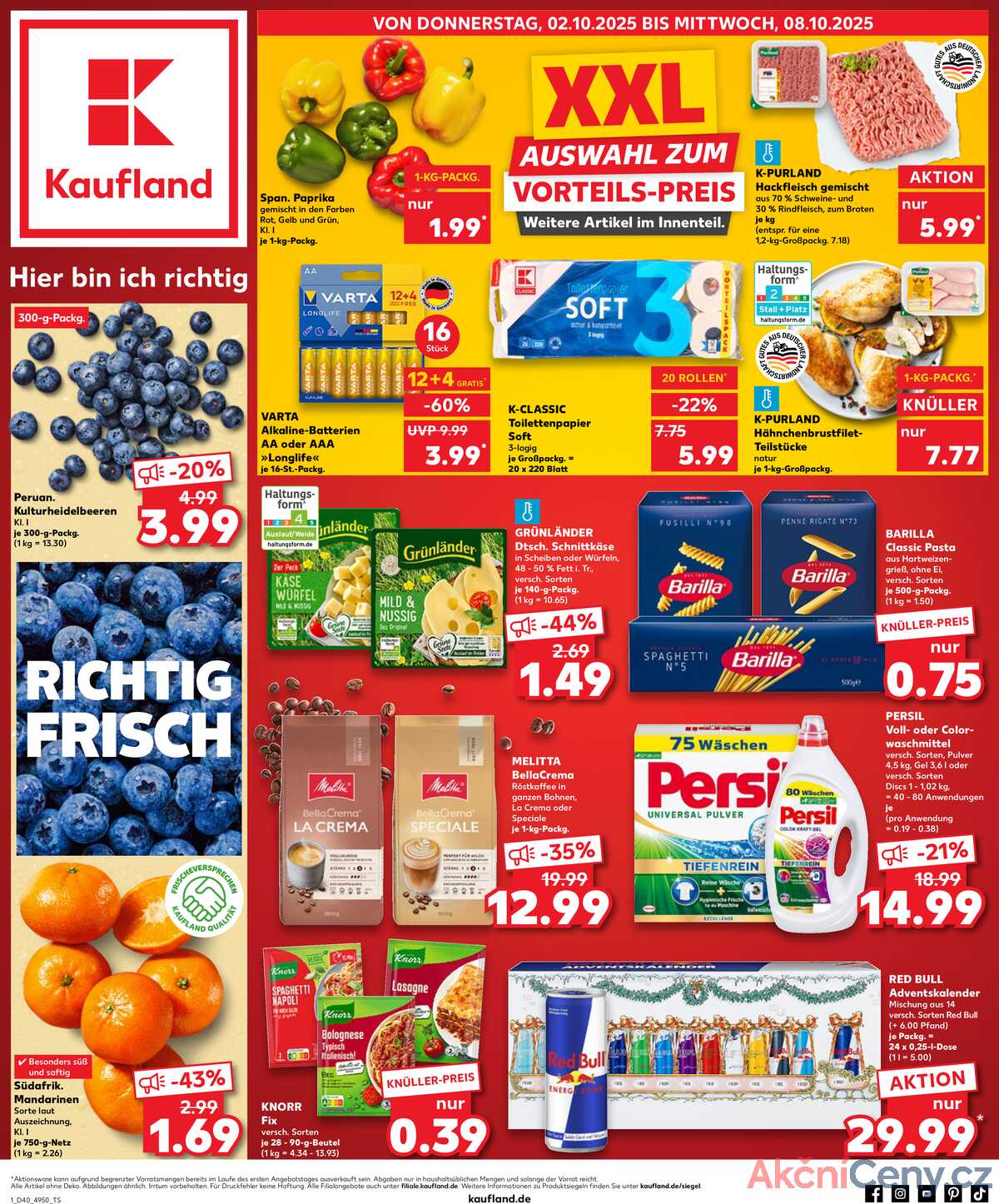 Leták Kaufland Německo 2.10.-8.10.2025 strana 1