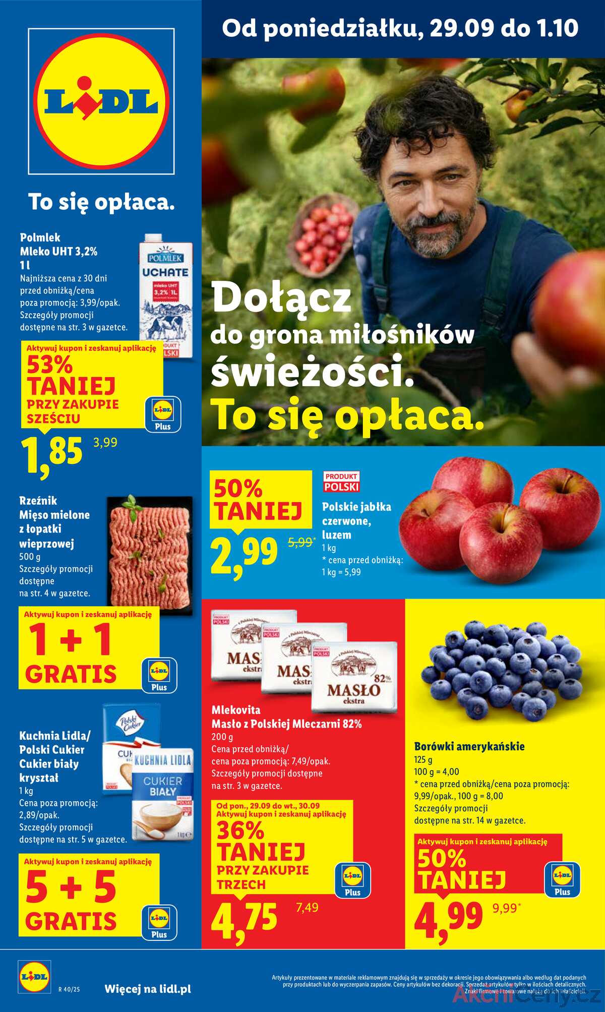 Leták Lidl Polsko 29.9.-1.10.2025 strana 1