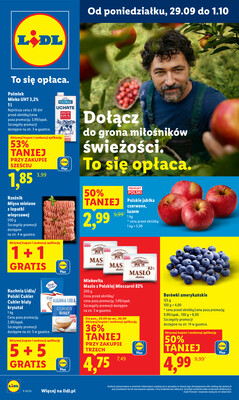 Leták Lidl Polsko 29.9.-1.10.2025