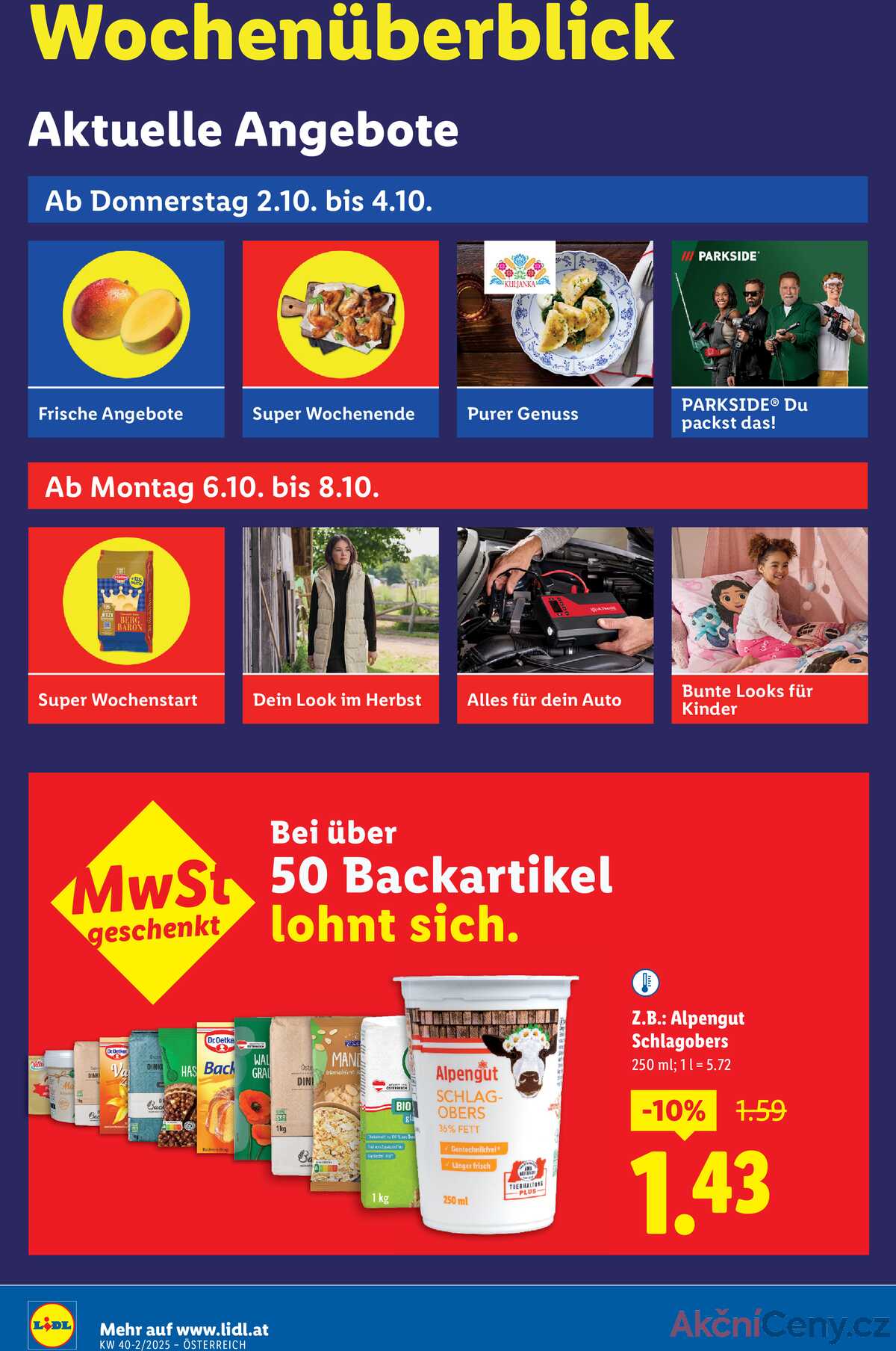 Leták Lidl Rakousko 2.10.-8.10.2025 strana 2