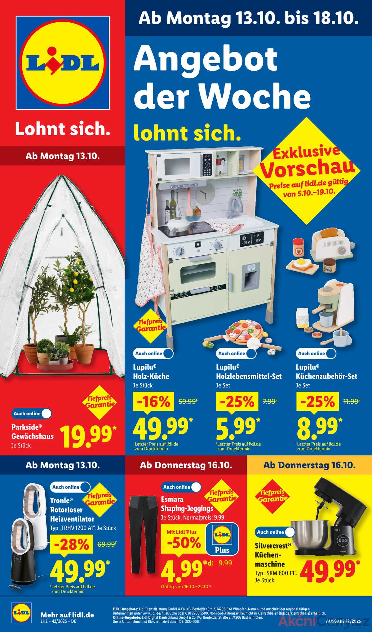 Leták Lidl Německo 13.10.-18.10.2025 strana 1