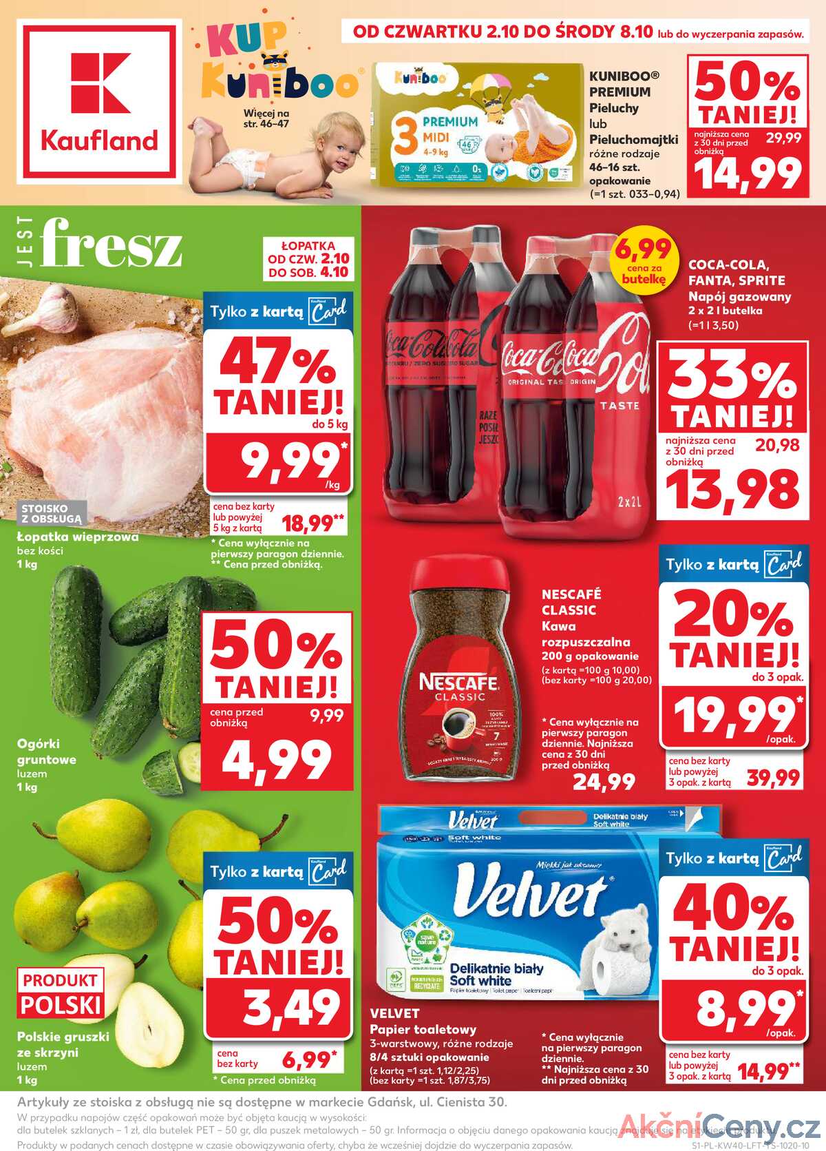 Leták Kaufland Polsko 2.10.-8.10.2025 - Noviny týdne strana 1