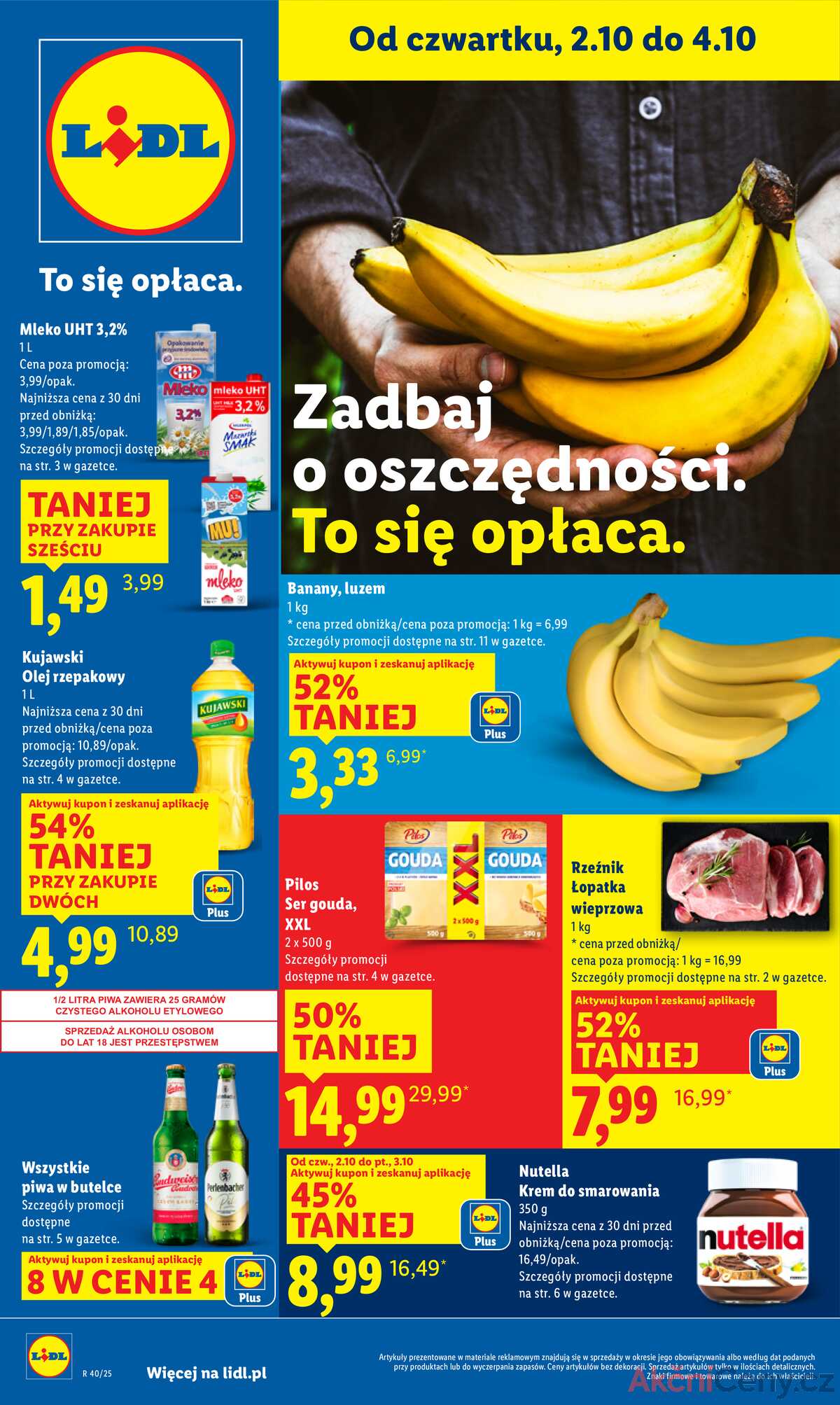 Leták Lidl Polsko 2.10.-4.10.2025 strana 1