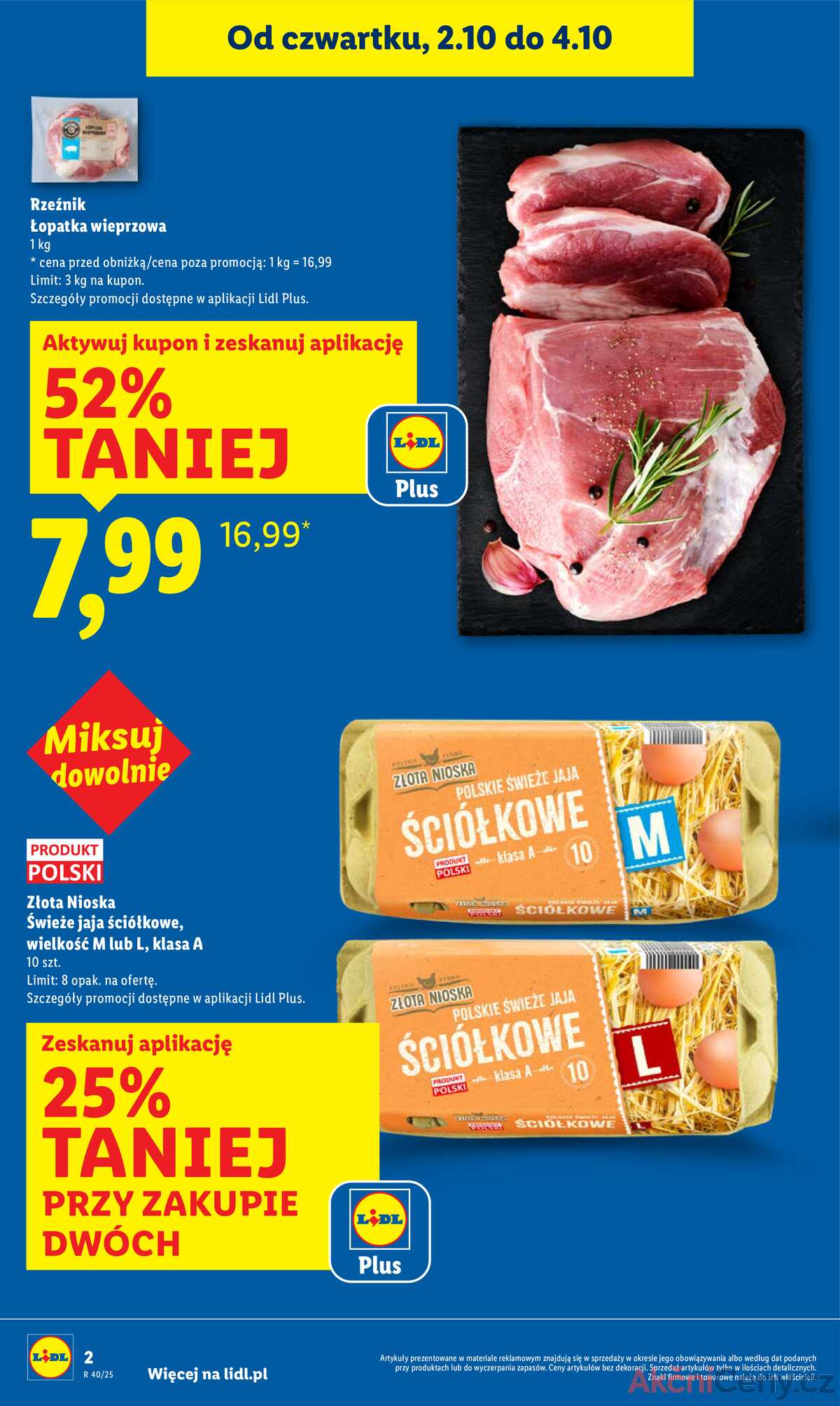 Leták Lidl Polsko 2.10.-4.10.2025 strana 2