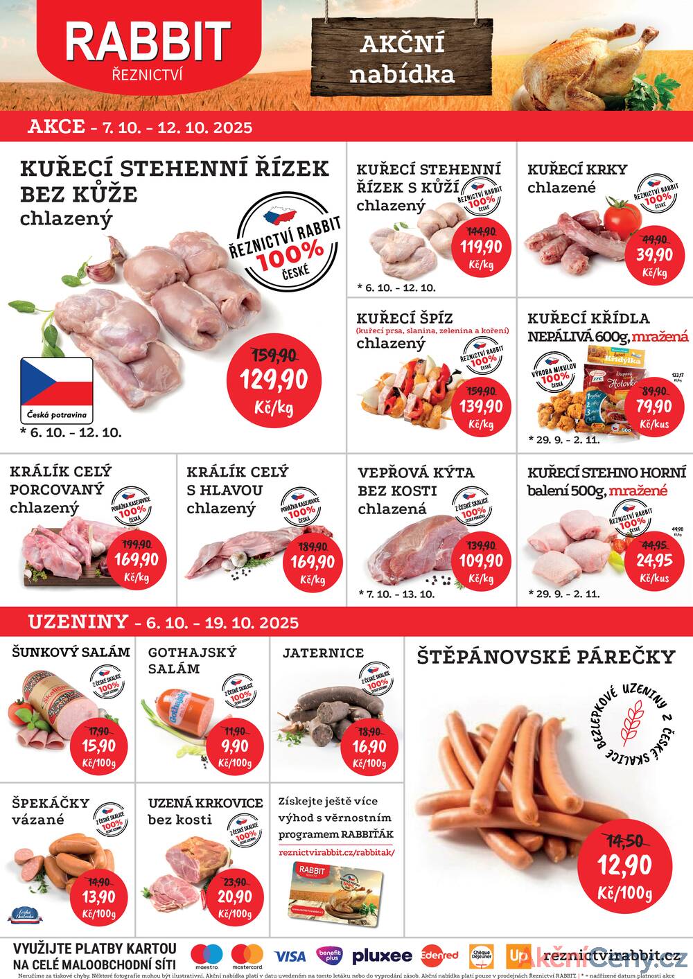 Leták RABBIT řeznictví - RABBIT řeznictví od 6.10. do 11.10.2025 - strana 1