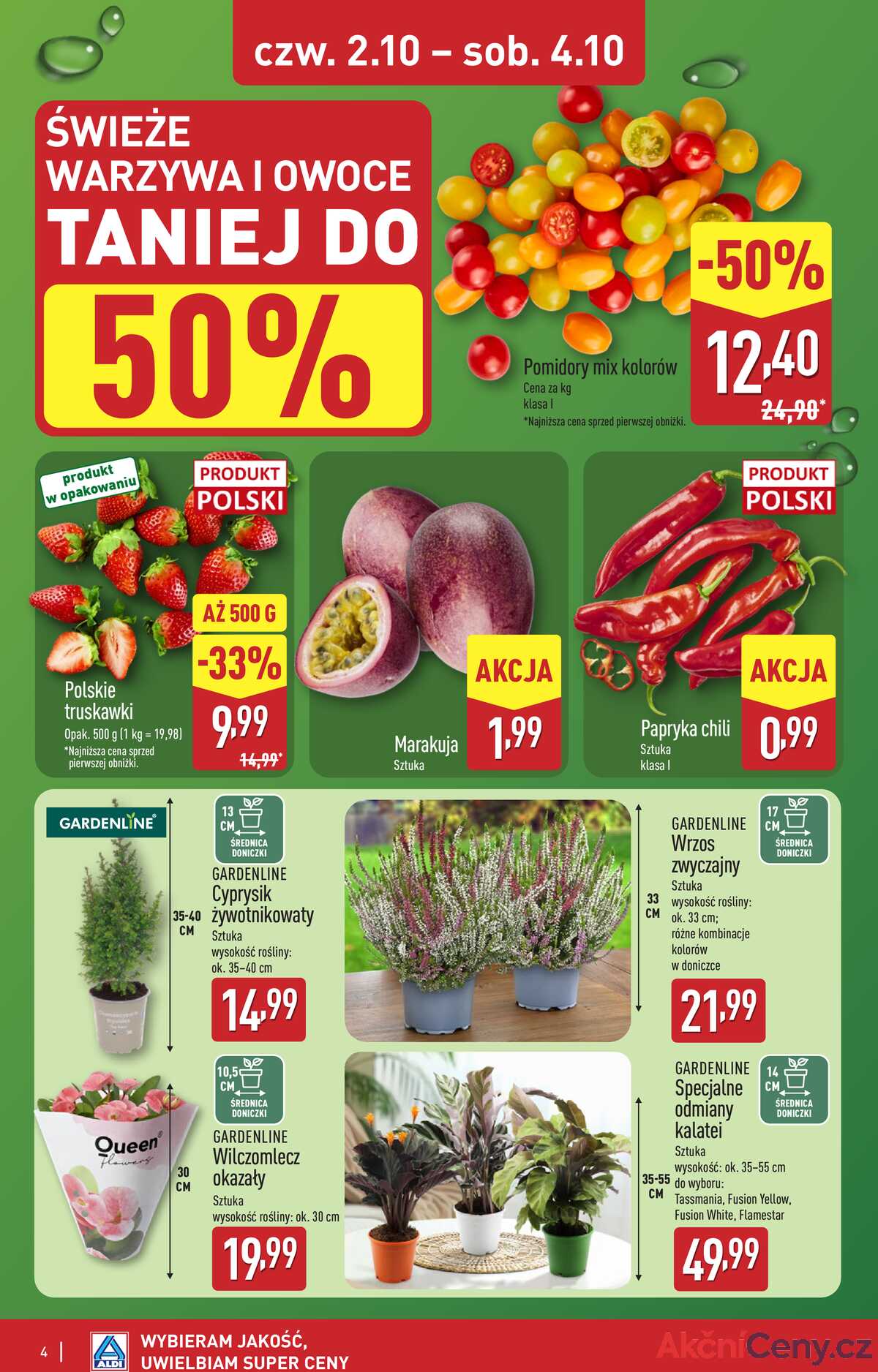 Leták Aldi Polsko 2.10.-4.10.2025 - Víkendová nabídka strana 4
