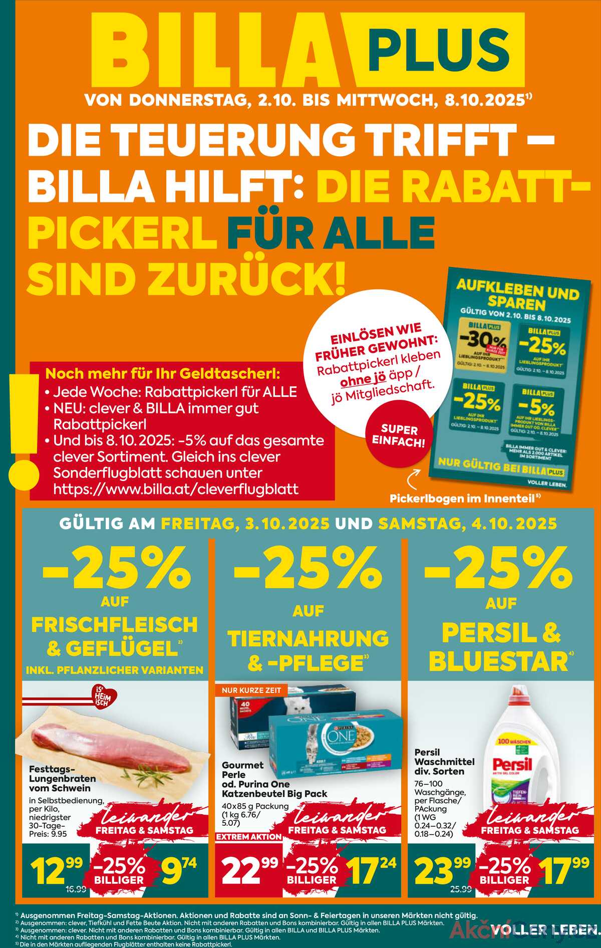 Leták BILLA Rakousko 2.10.-8.10.2025 - BILLA PLUS strana 1
