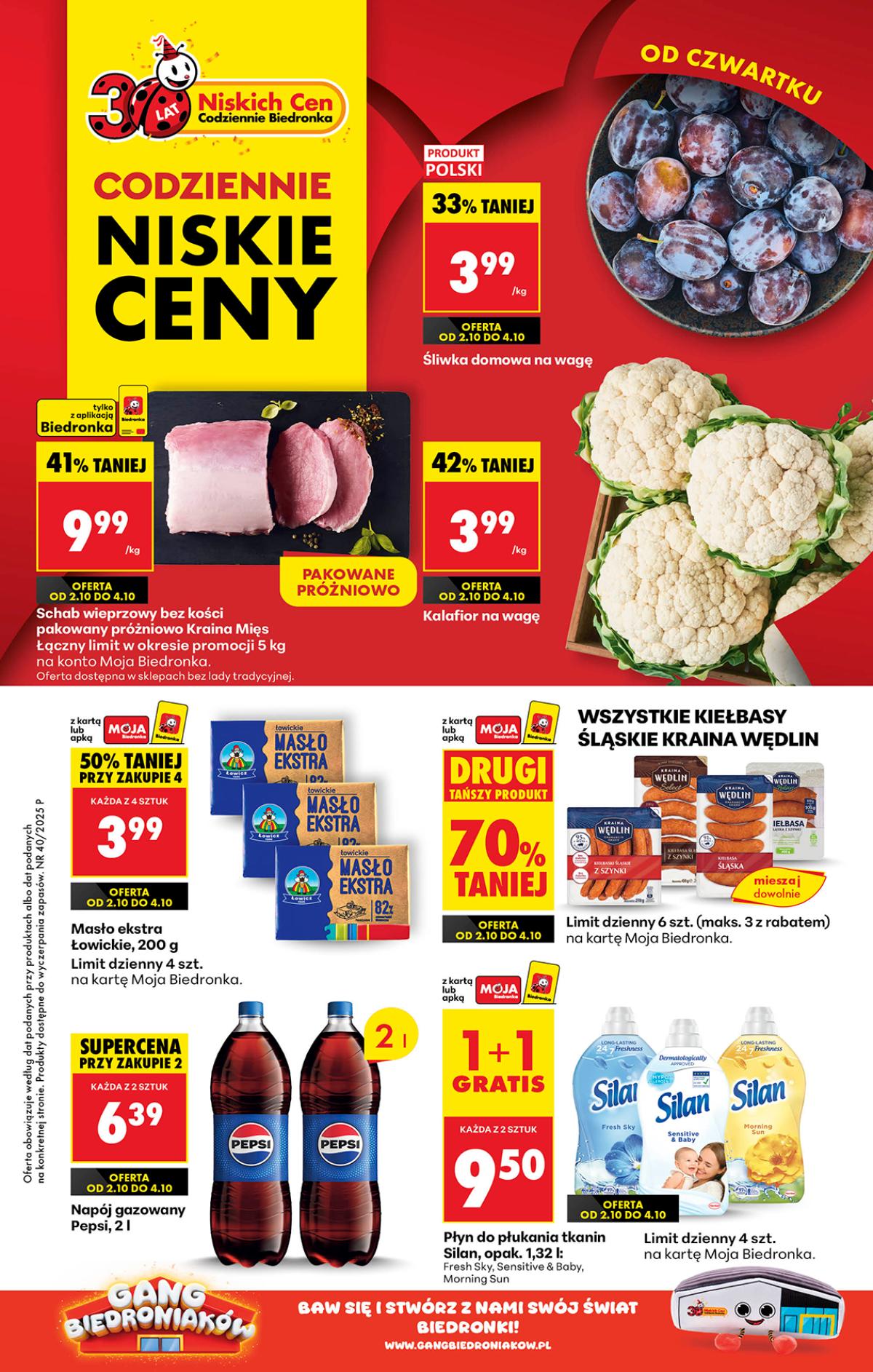 Leták Biedronka Polsko 2.10.-8.10.2025 strana 1