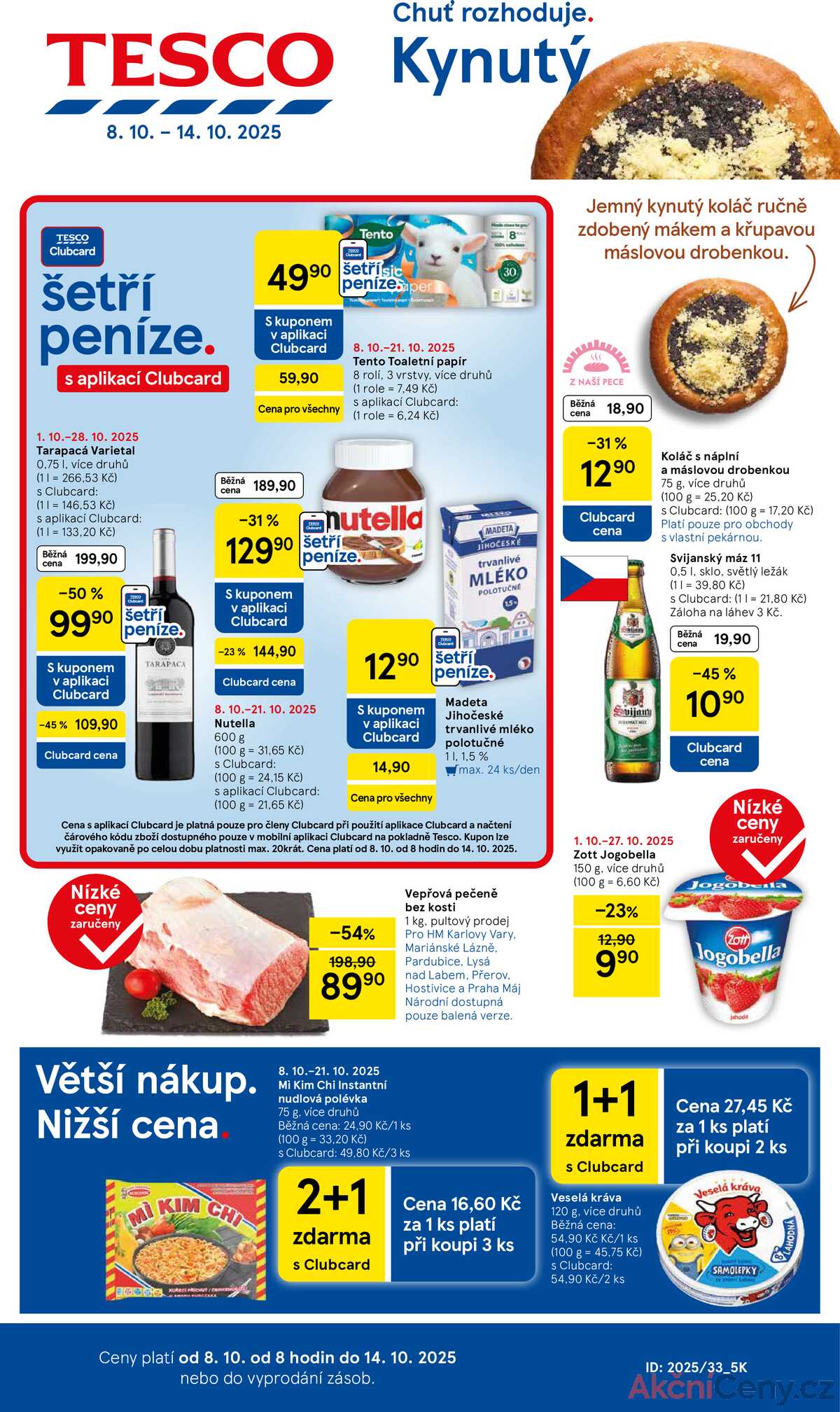 Tesco malé hypermarkety od 8.10. do 14.10.2025 strana 1