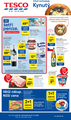 Tesco malé hypermarkety od 8.10. do 14.10.2025