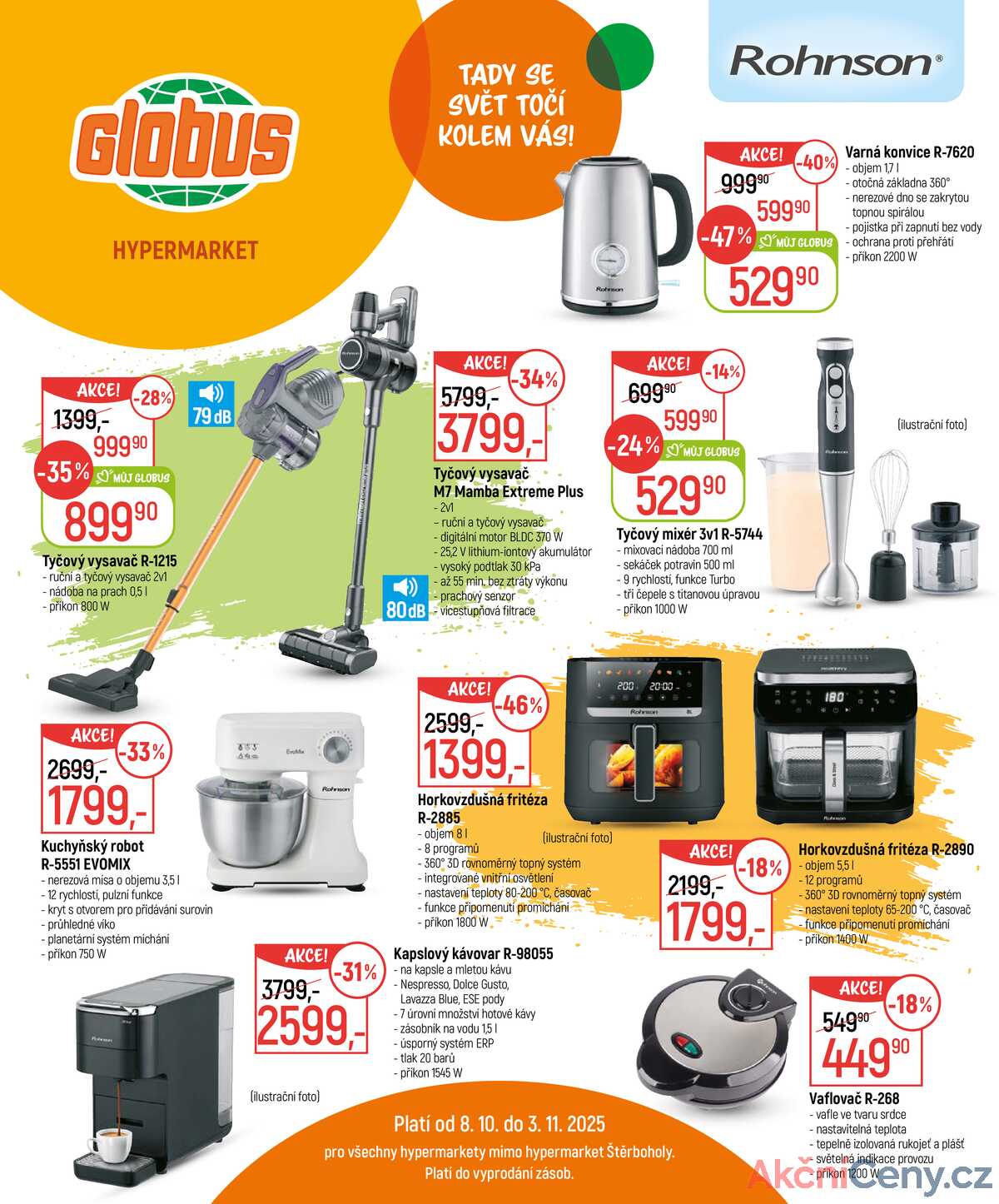 Akční leták Globus 8.10. - 3.11.2025 - Globus Praha - Centrum Černý Most strana 1