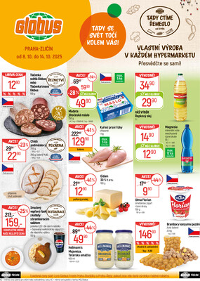 Akční leták Globus 8.10. - 14.10.2025 - Globus Praha - Zličín