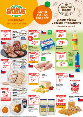 Akční leták Globus 8.10. - 14.10.2025 - Globus České Budějovice