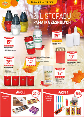 Akční leták Globus 8.10. - 2.11.2025 - Globus Jenišov u Karlových Varů