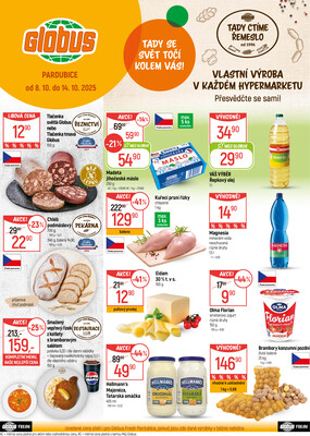 Akční leták Globus 8.10. - 14.10.2025 - Globus Pardubice