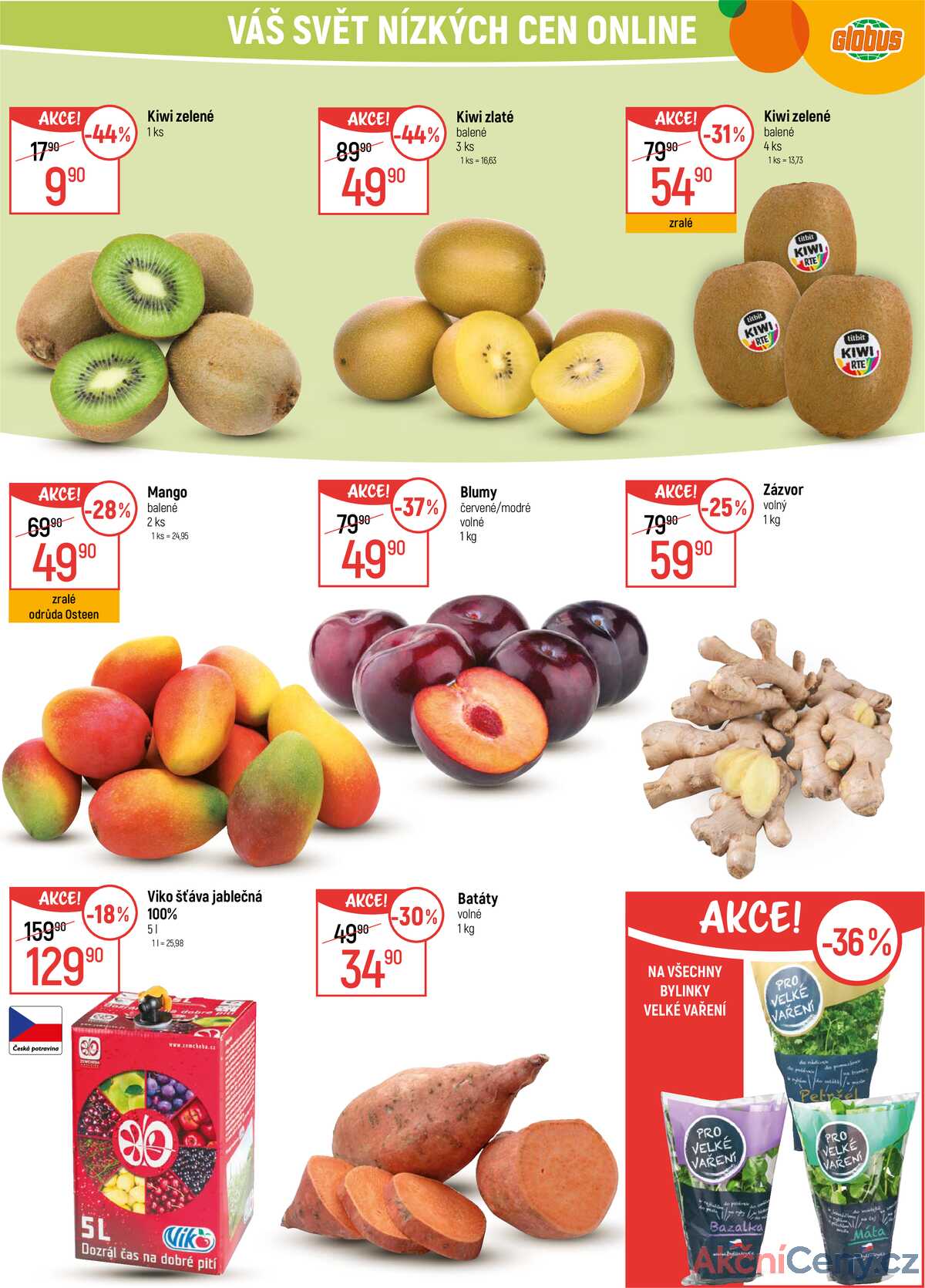 Akční leták Globus 8.10. - 14.10.2025 - Globus Brno Ivanovice strana 1