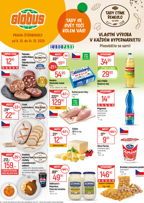 Akční leták Globus 8.10. - 14.10.2025 - Globus Praha - Štěrboholy