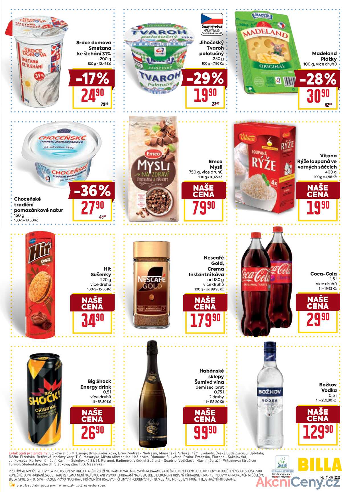 Billa malý leták od 8.10. do 14.10.2025 strana 3