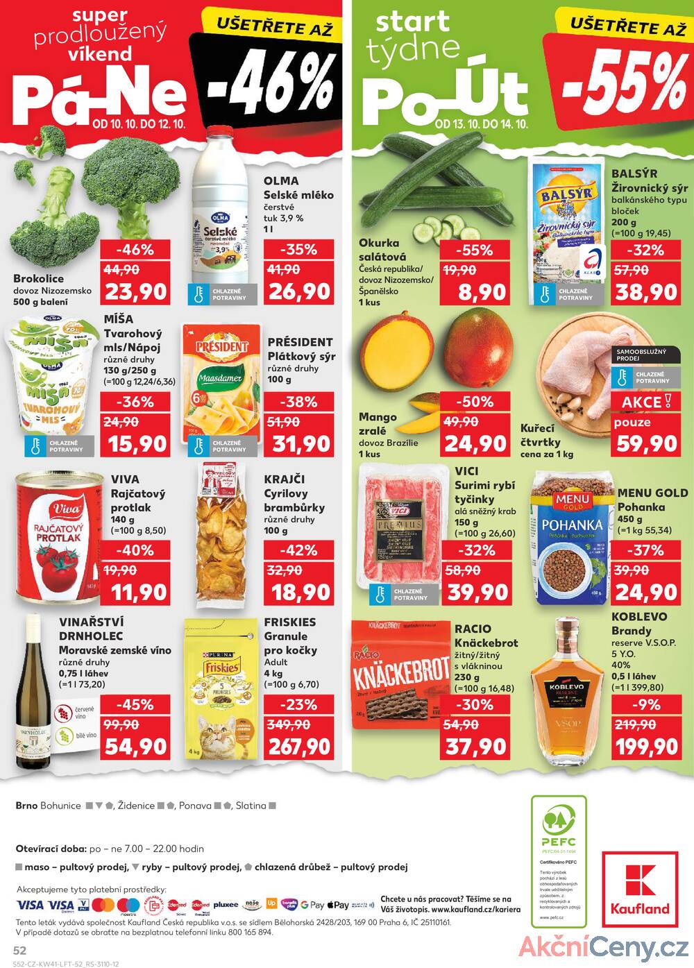 Leták Kaufland - Kaufland 8.10. - 14.10. - Kaufland - Brno - Slatina - strana 52