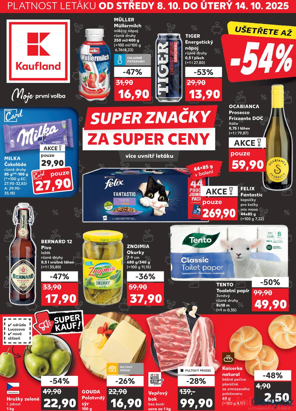 Leták Kaufland - Kaufland 8.10. - 14.10. - Kaufland - Olomouc - Hněvotínská - strana 1