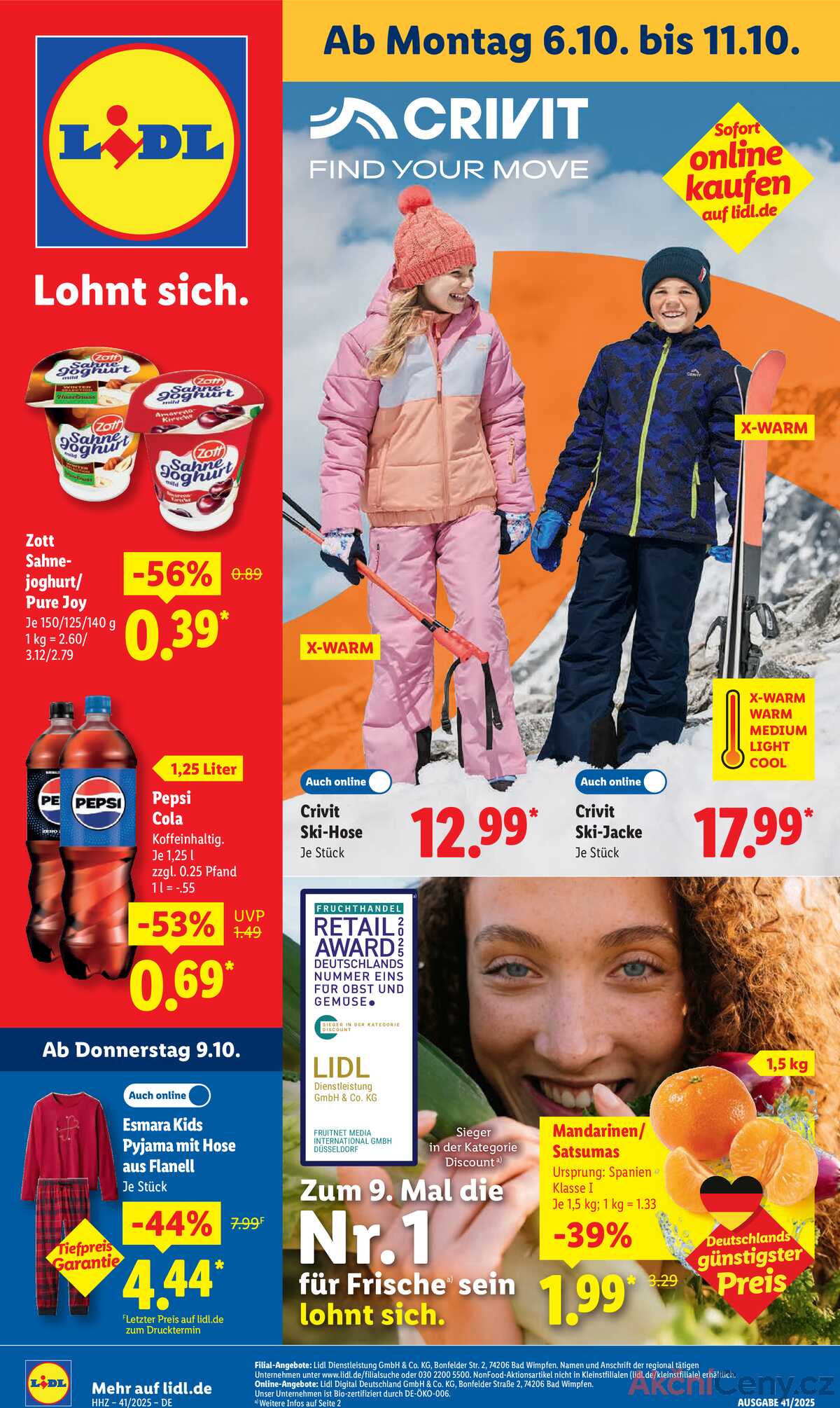 Leták Lidl Německo 6.10.-11.10.2025 strana 1