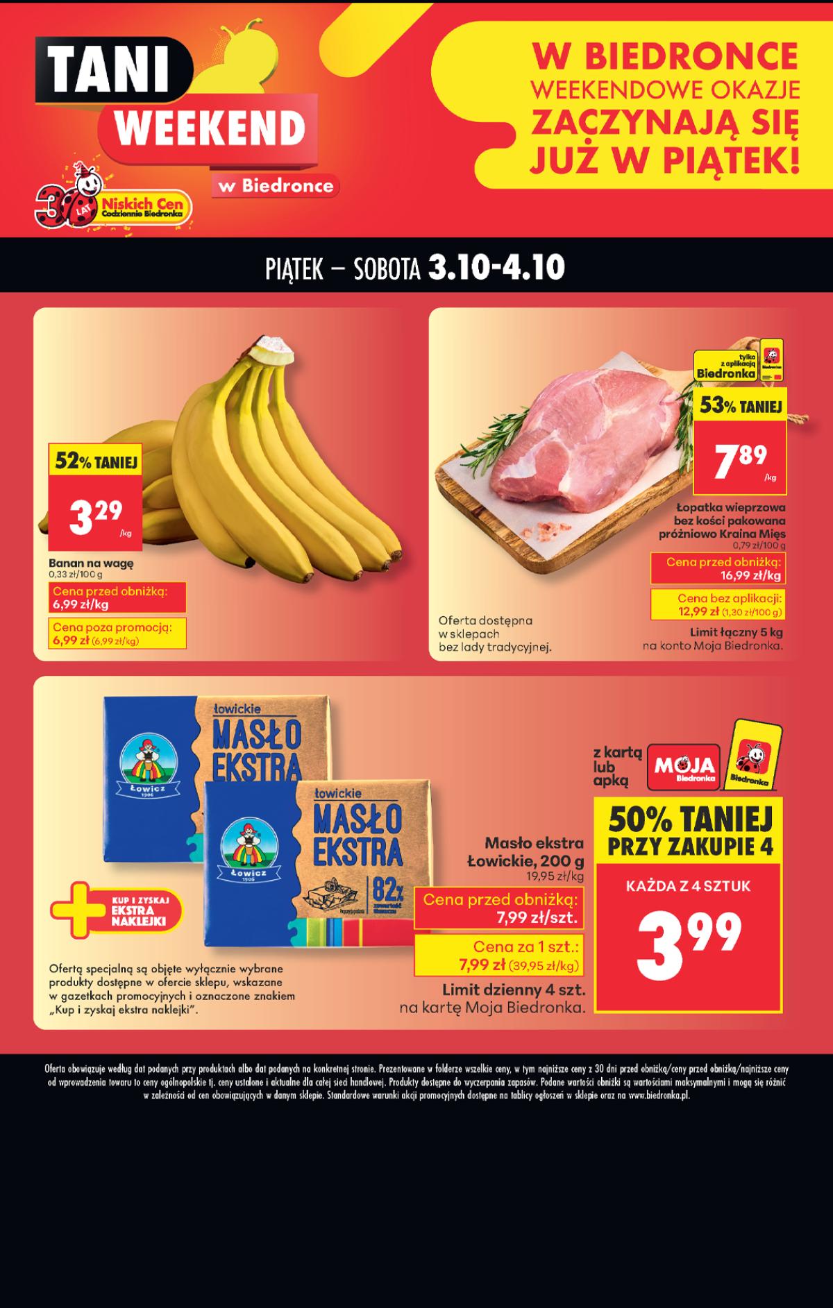 Leták Biedronka Polsko 3.10.-4.10.2025 strana 1