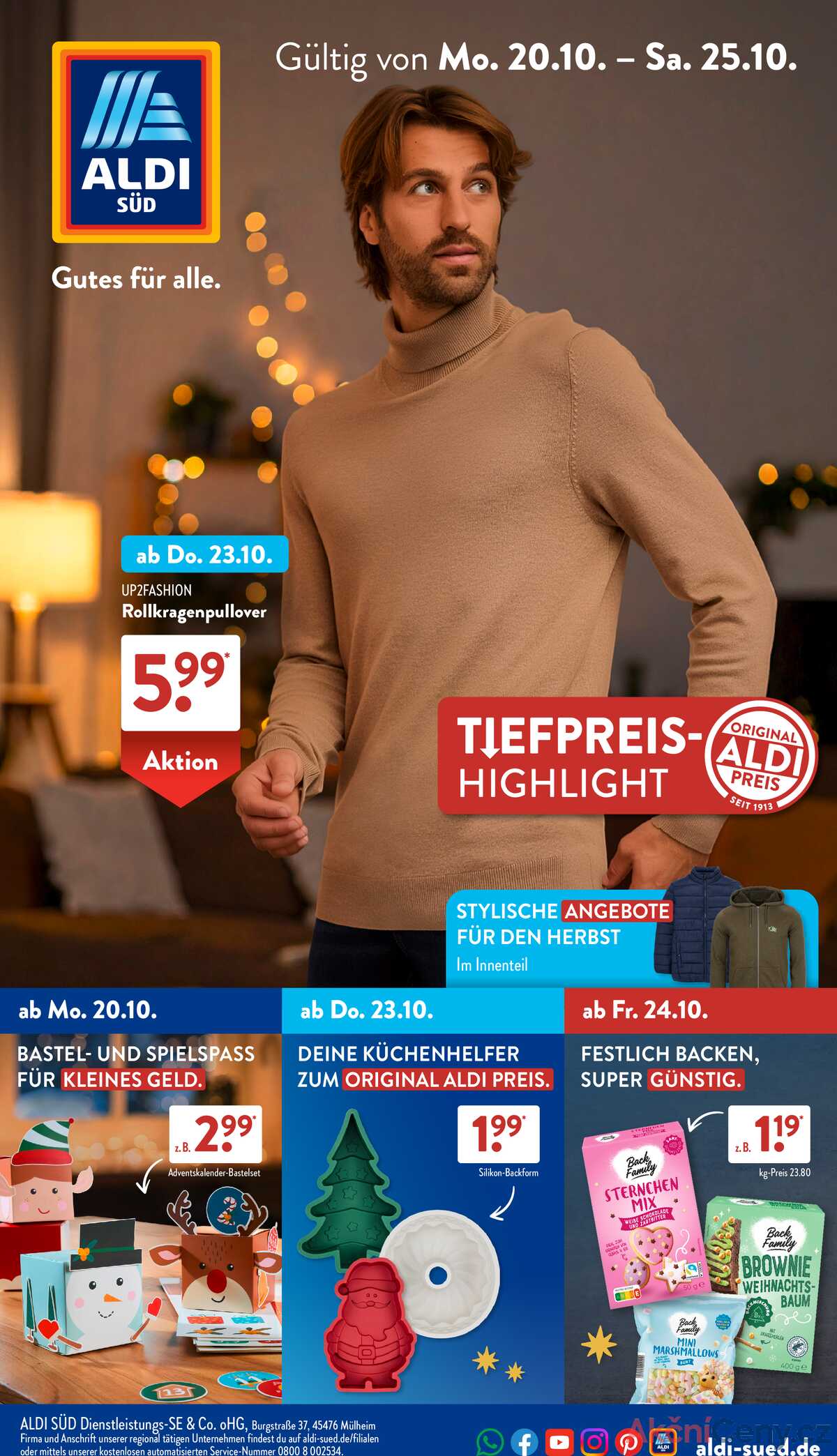 Leták ALDI SÜD Německo 20.10.-26.10.2025 strana 1