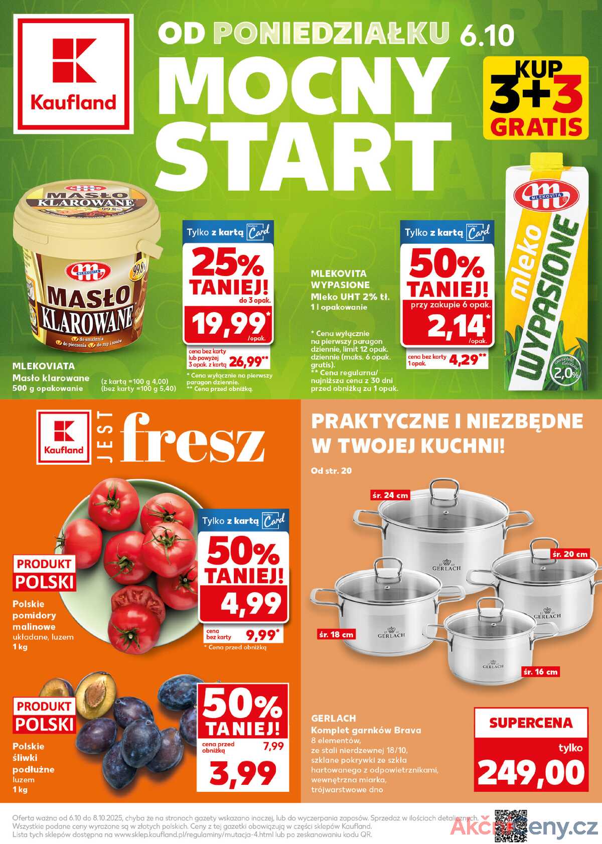 Leták Kaufland Polsko 6.10.-8.10.2025 - Silný start strana 1