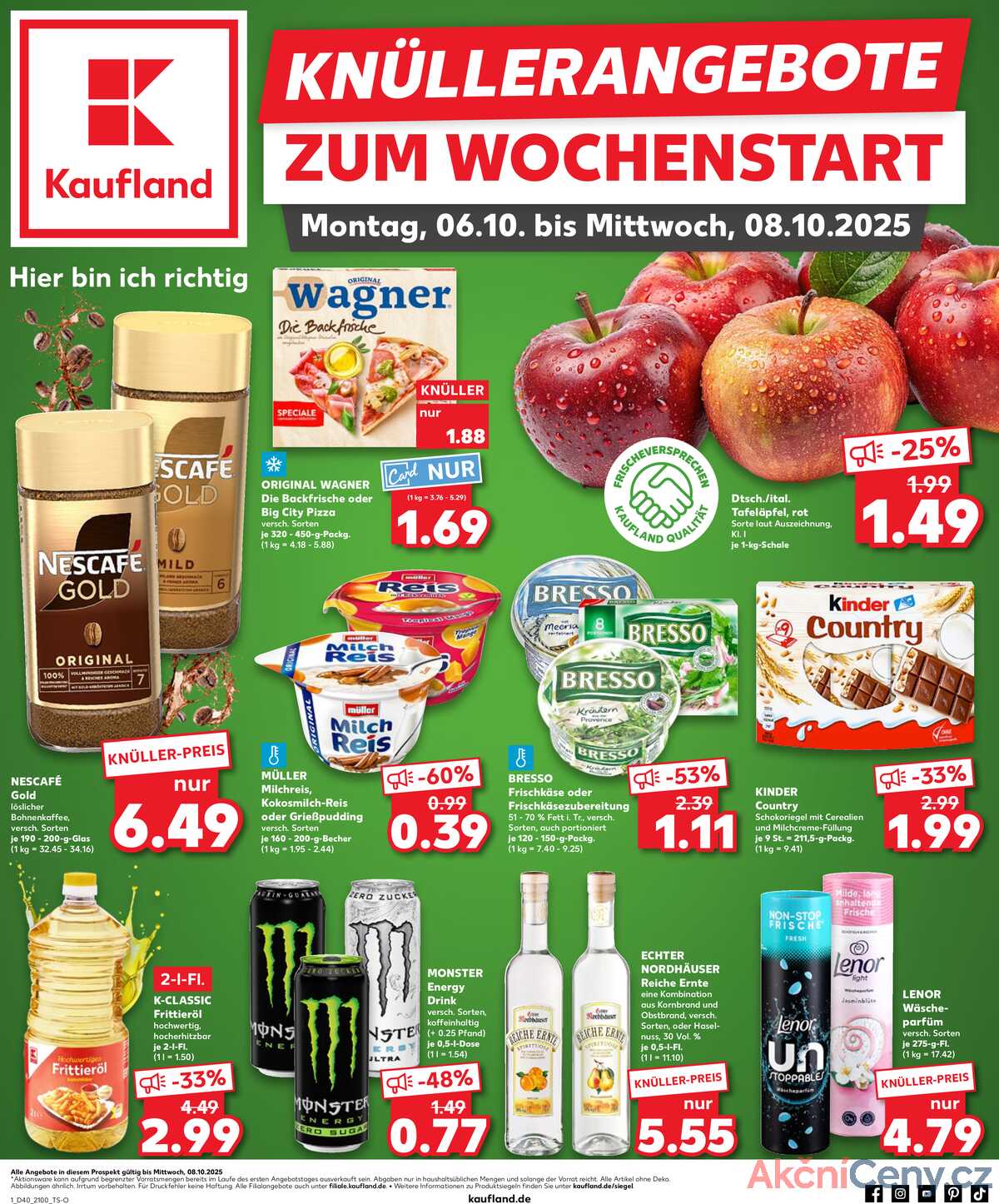 Leták Kaufland Německo 5.10.-8.10.2025 strana 1