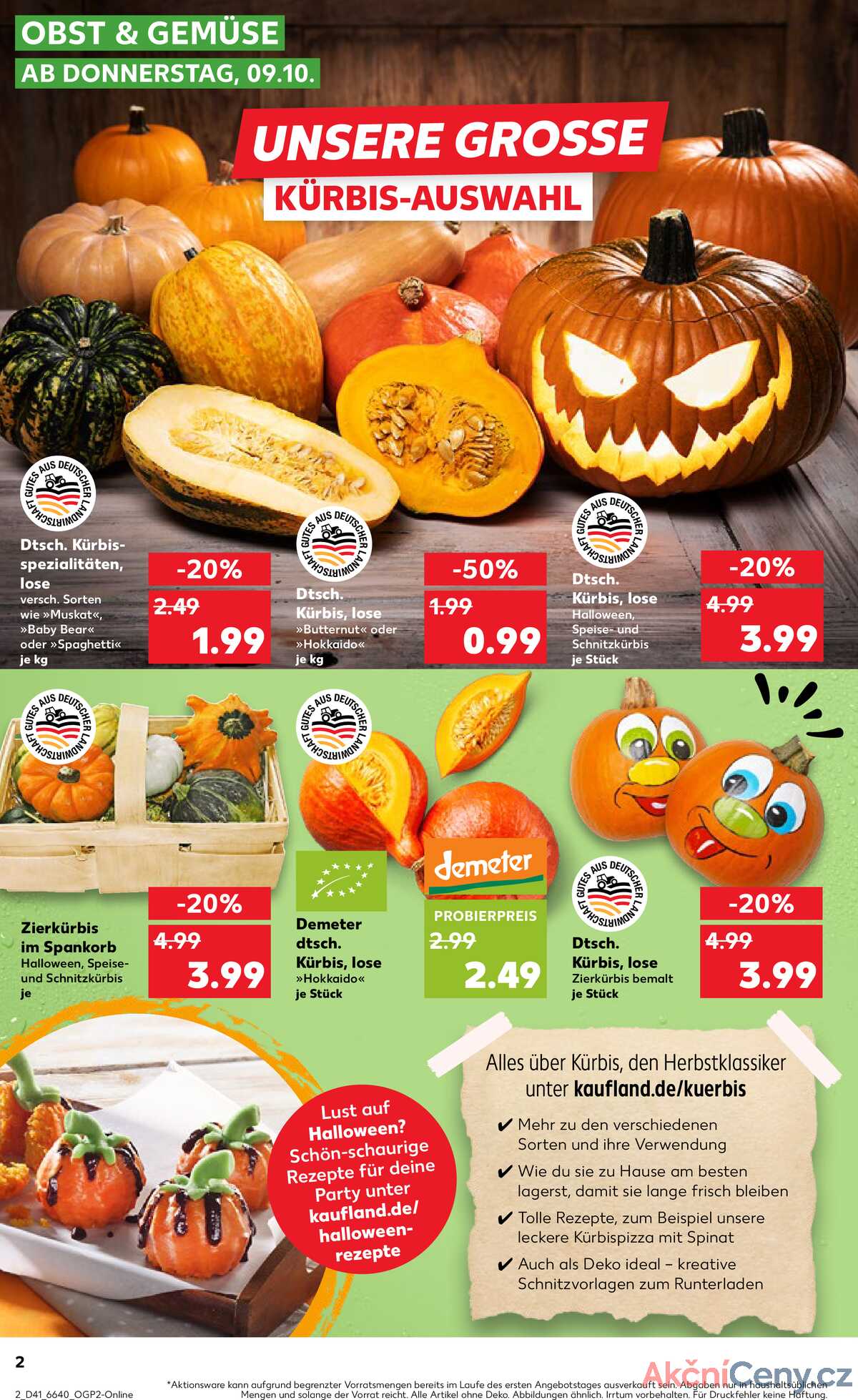 Leták Kaufland Německo 9.10.-15.10.2025 strana 2
