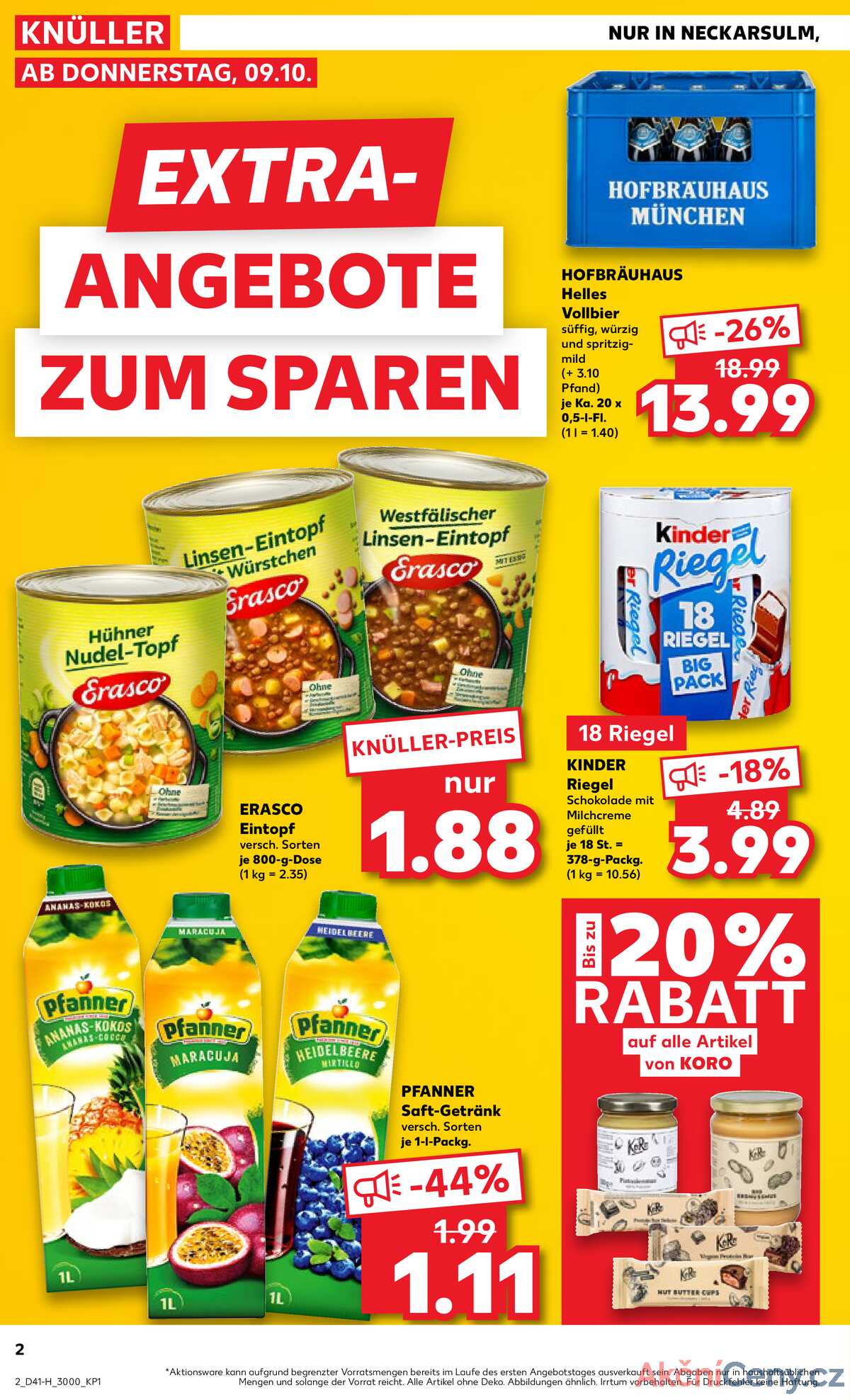 Leták Kaufland Německo 9.10.-15.10.2025 strana 2