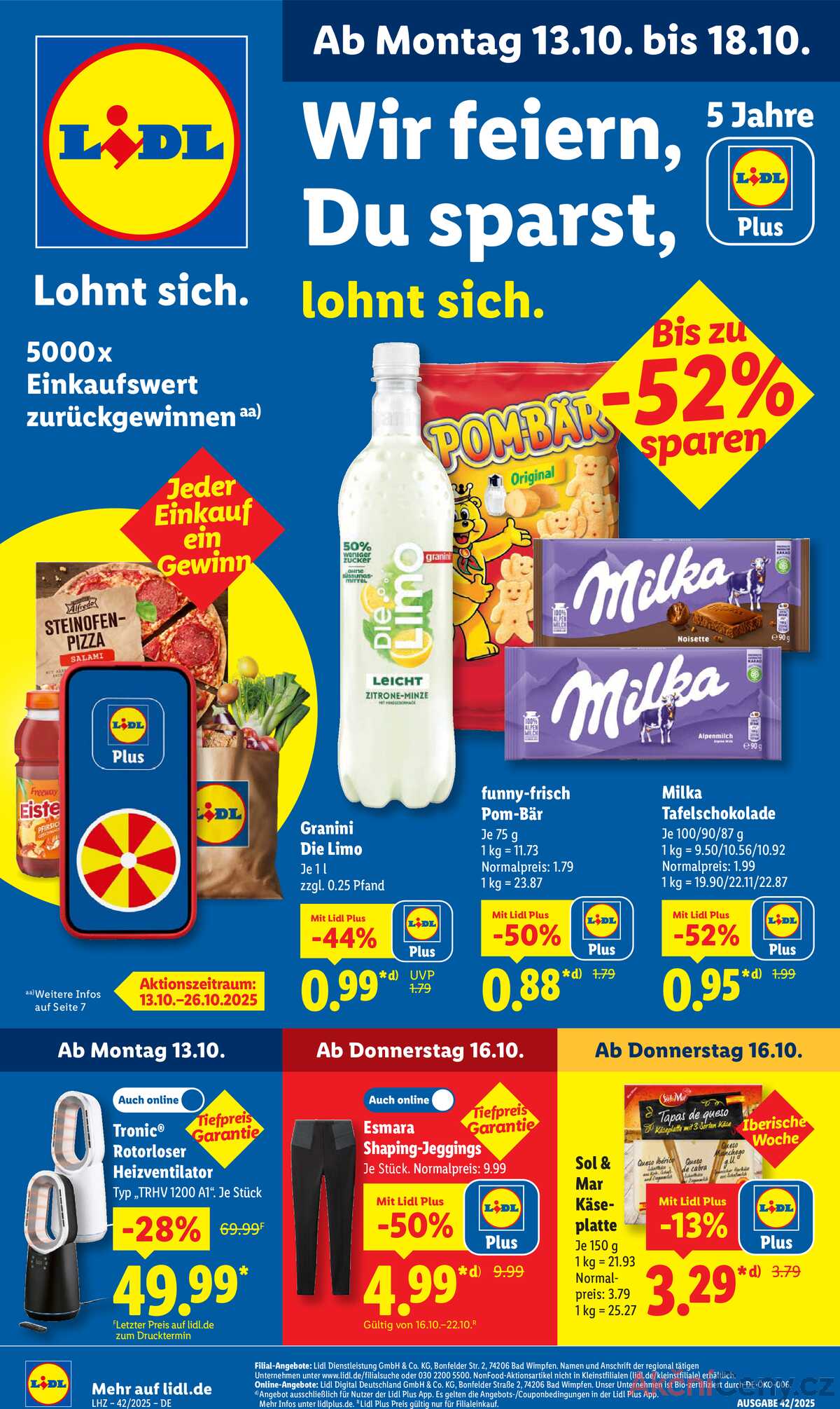 Leták Lidl Německo 13.10.-18.10.2025 strana 1