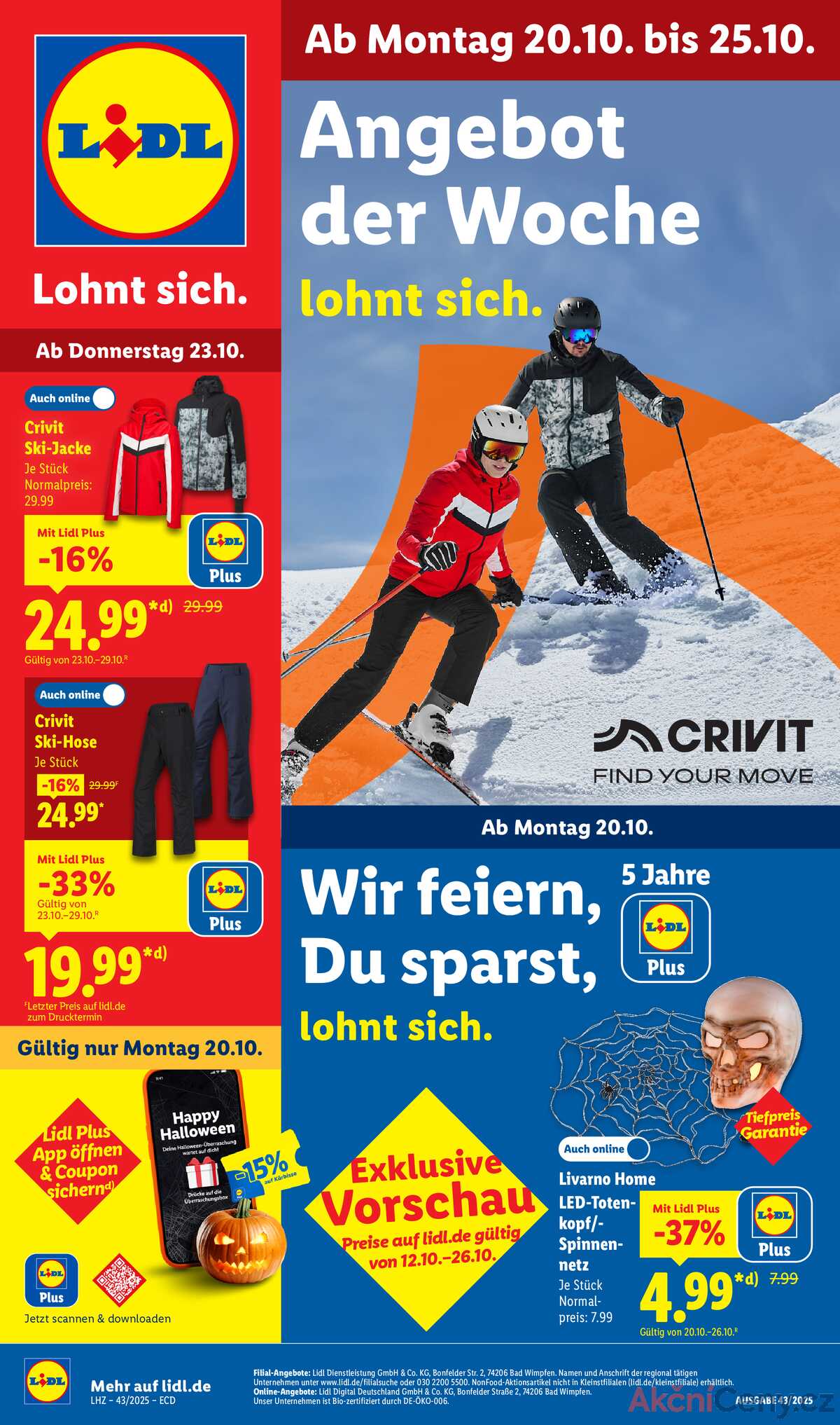 Leták Lidl Německo 20.10.-25.10.2025 strana 1