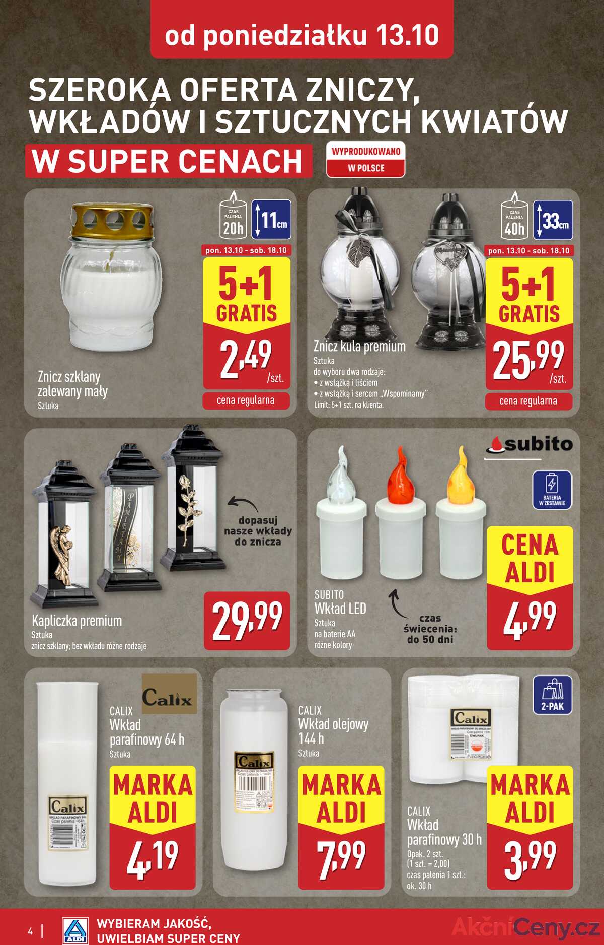 Leták Aldi Polsko 13.10.-19.10.2025 - Průmyslové výrobky a textil strana 4