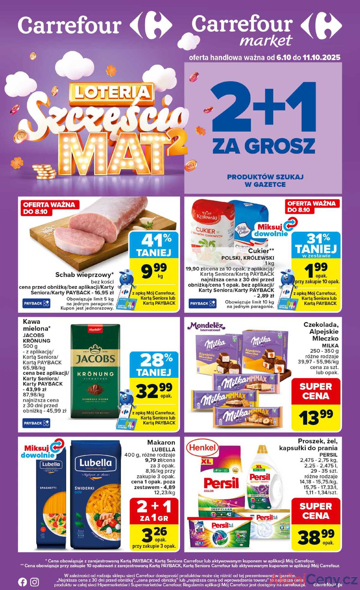Leták Carrefour Polsko 6.10.-11.10.2025 - Trh od pondělí! strana 1